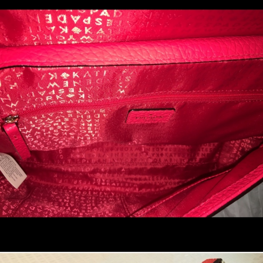 KATE SPADE LEATHER SATCHEL Coral - Picture 9 of 10